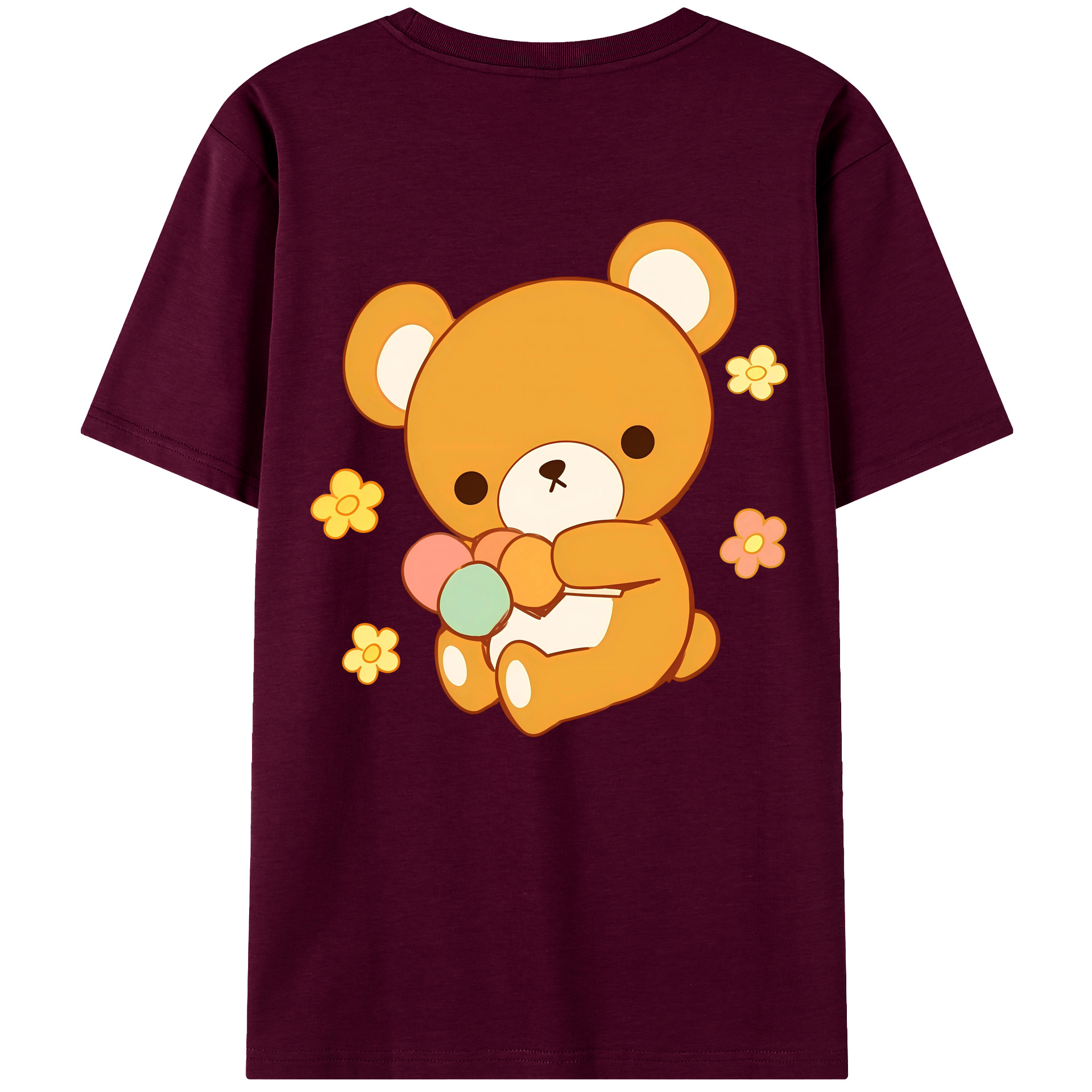 （画像用） リラックマ リラックマ キイロイトリ Rilakkuma Korilakkuma Kiiroitori レディース半袖Tシャツ(バックプリント)